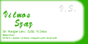 vilmos szaz business card
